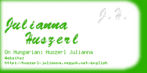 julianna huszerl business card